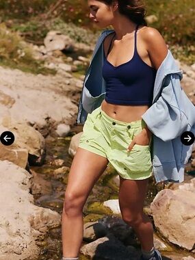 Free People New Heights Shorts in Sour Citrus NEW WITH TAGS Size XS!